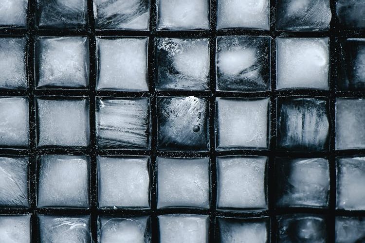 ice cubes with varying degrees of water quality