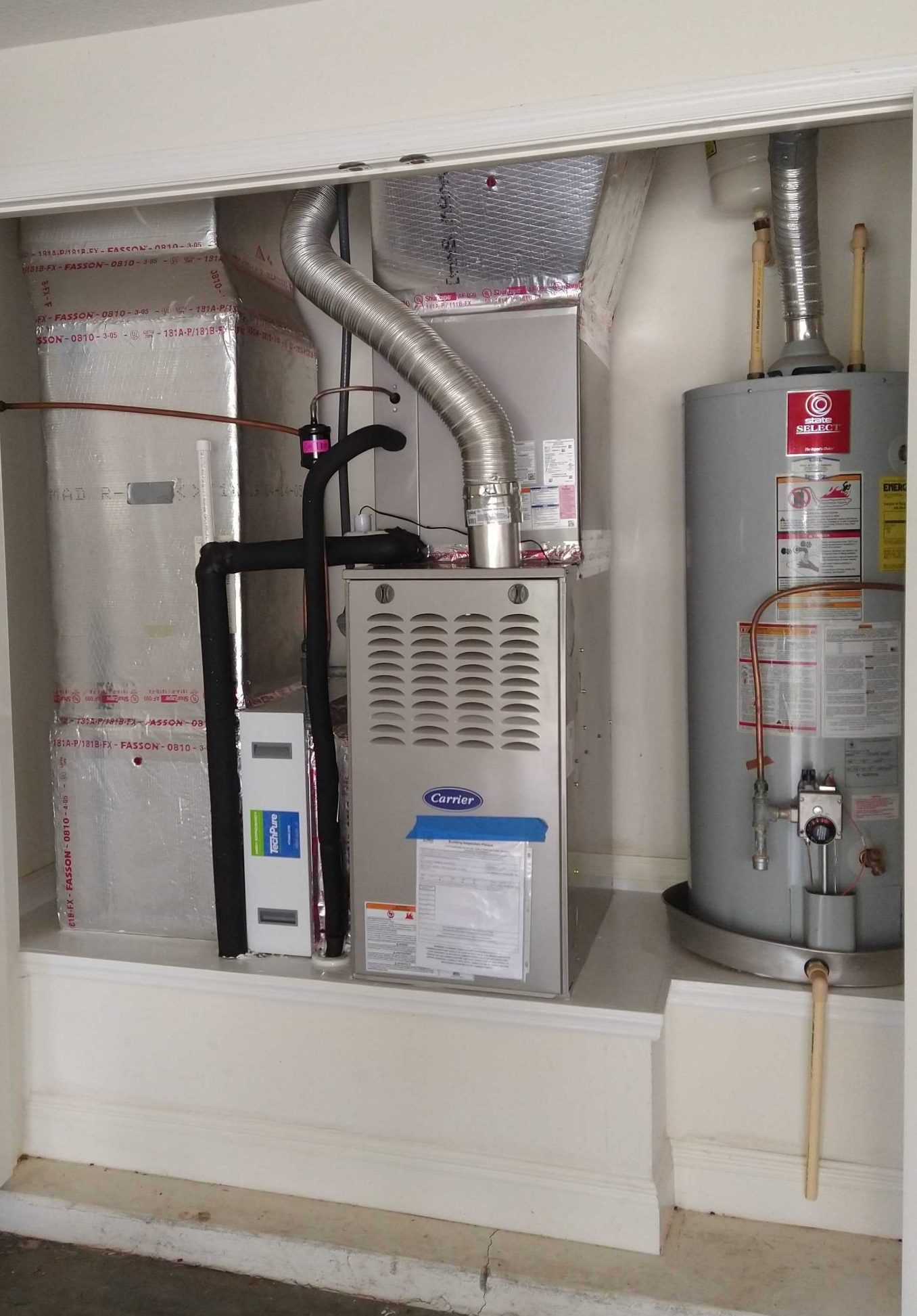 a furnace and water heater, two common sources of carbon monoxide