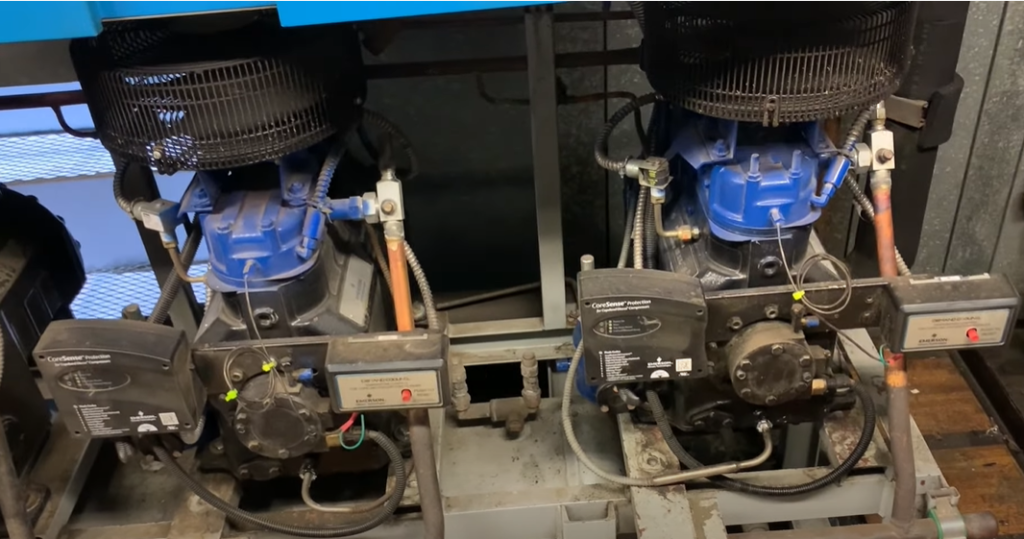 multiple compressors on a rack refrigeration system