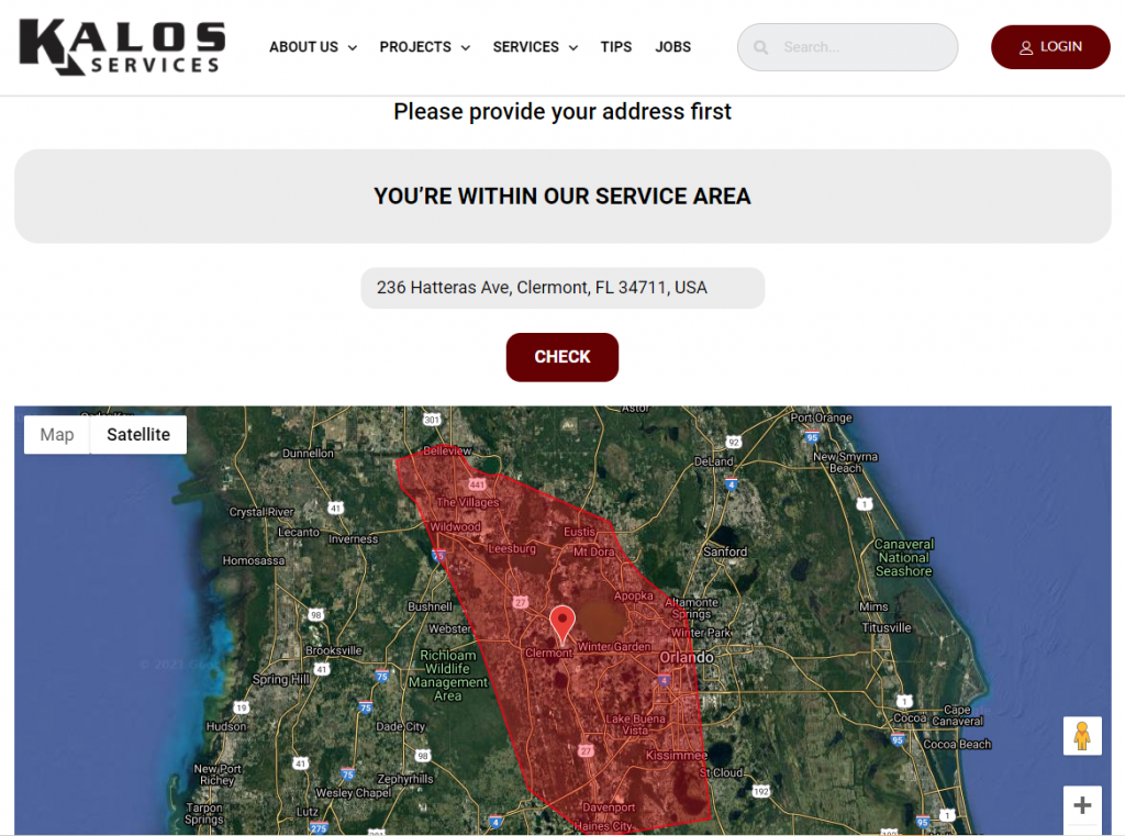 Instant-quote lets you determine if you are in our service area.