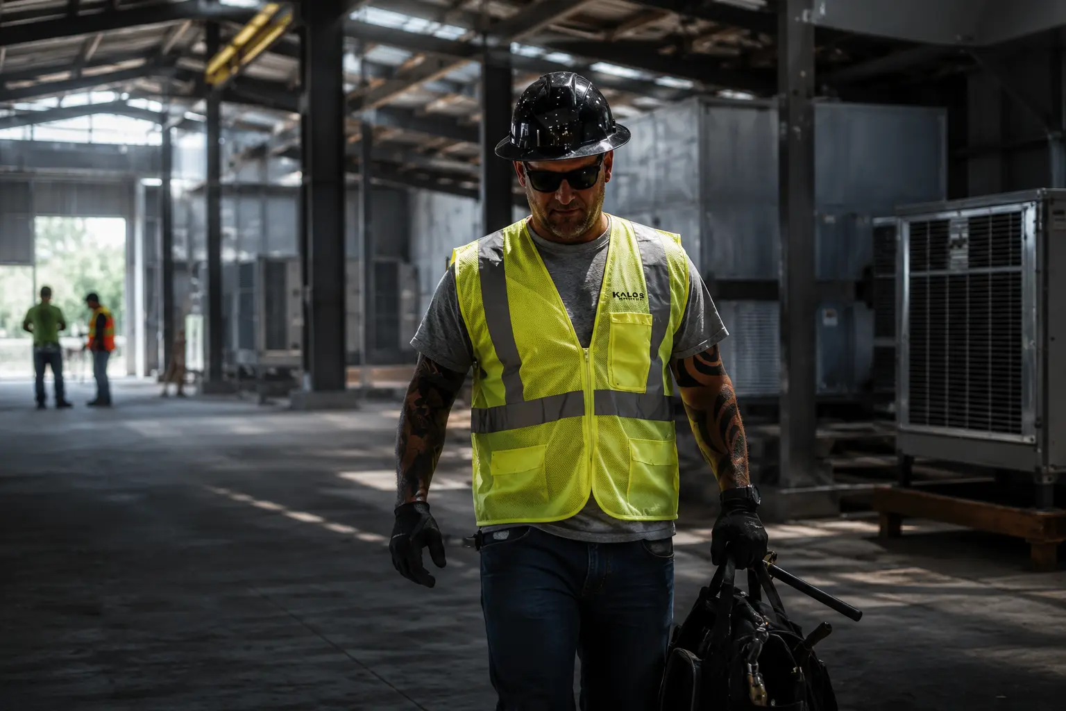 Commercial Tech, in Bright Yellow Vest